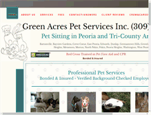 Tablet Screenshot of greenacrespetservices.com